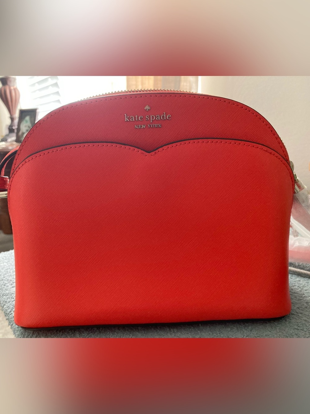 kate spade Red Saffiano Dome Crossbody NWT